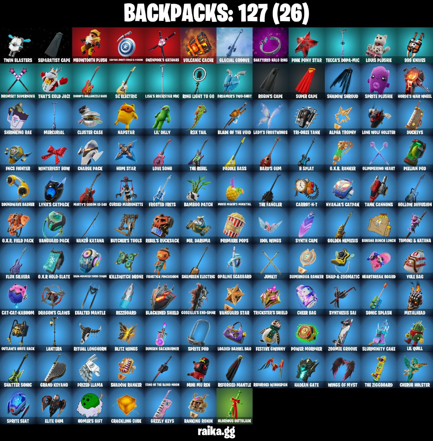 54 Skins - Superman, Unsc Spartan, Glacial Dummy, Santa Dogg, 550 vbucks
