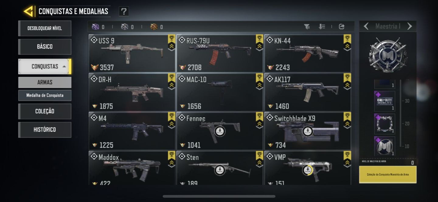 CONTA COD MOBILE CODM - 2 ARMAS MÍTICAS + 11 LENDÁRIAS | Call of Duty