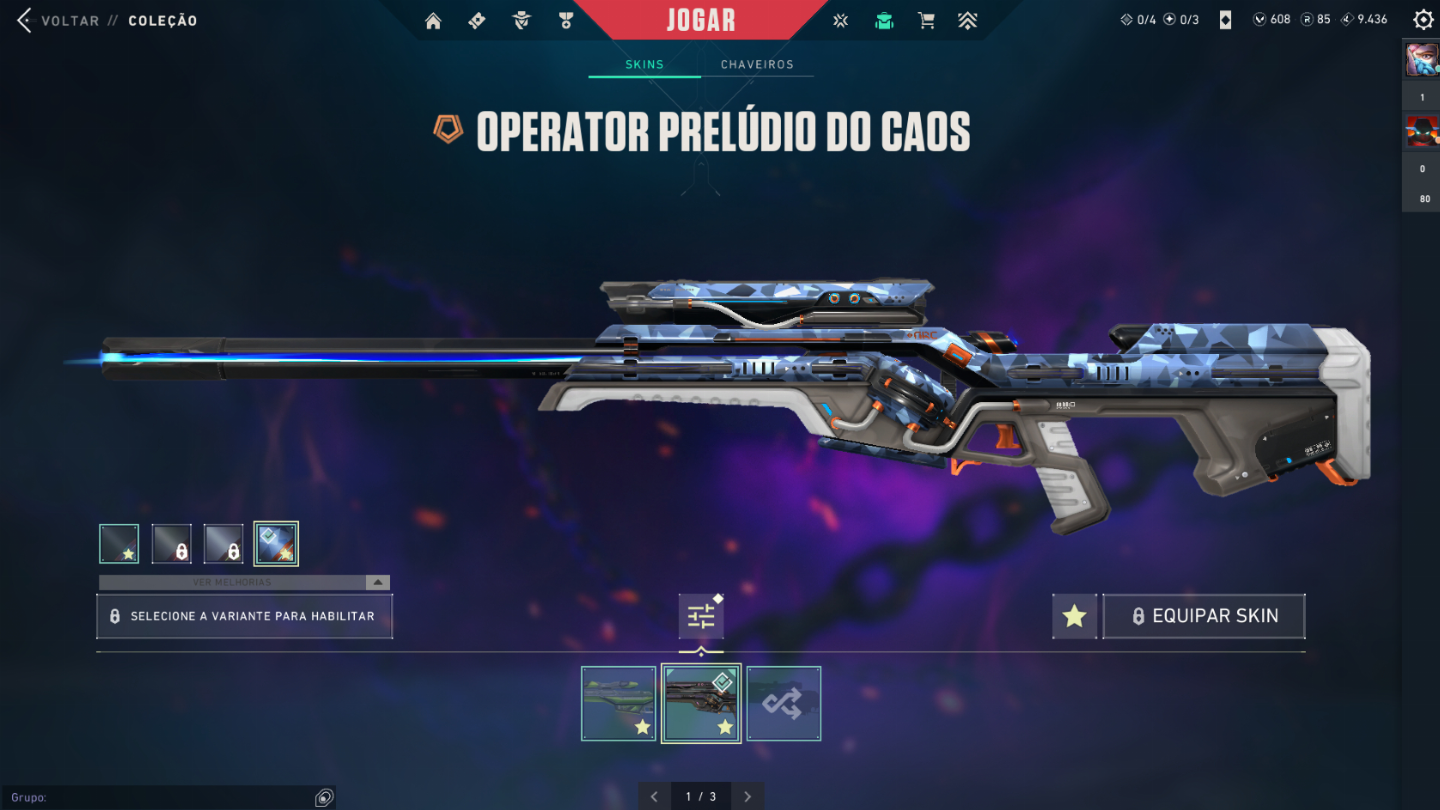 Conta de Valorant, investido R$6050,30 em skins