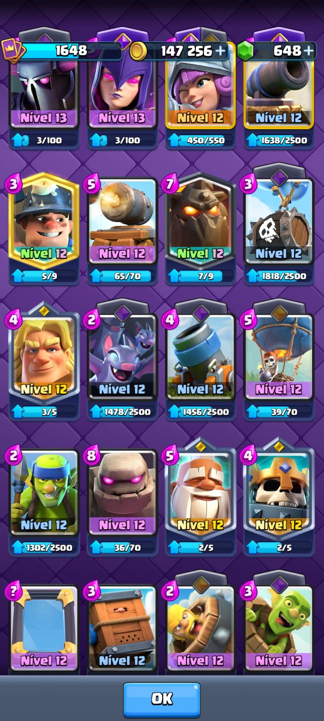 Conta Clash Royale 14.000 troféus+ cartas nvl 16