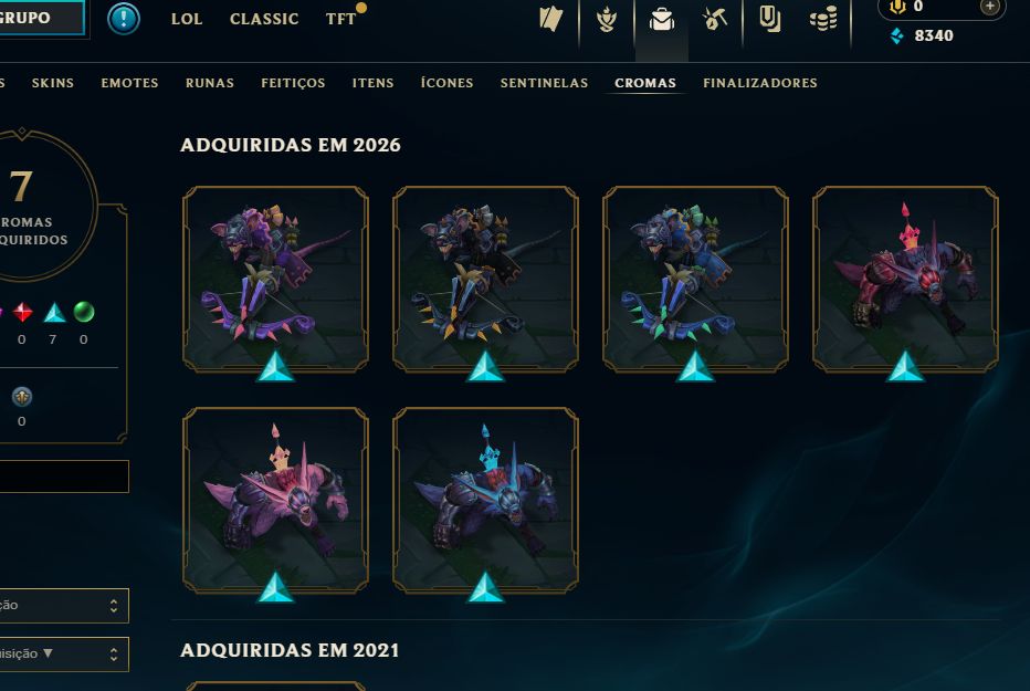 Conta lv 42 c/12skins smurf