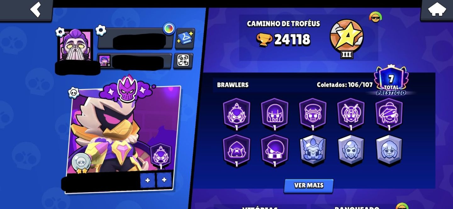 Conta de Brawl Stars e clash royale com o supercell ID.