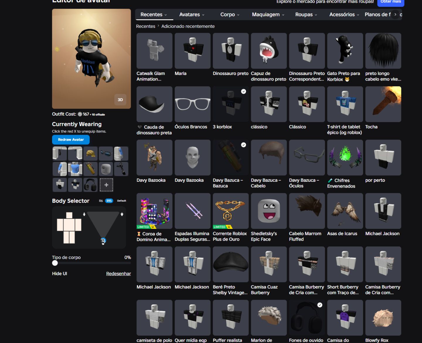 CONTA DE ROBLOX COM KORBLOX DEATHSPEAKER (17K DE ROBUX) OFERTA!
