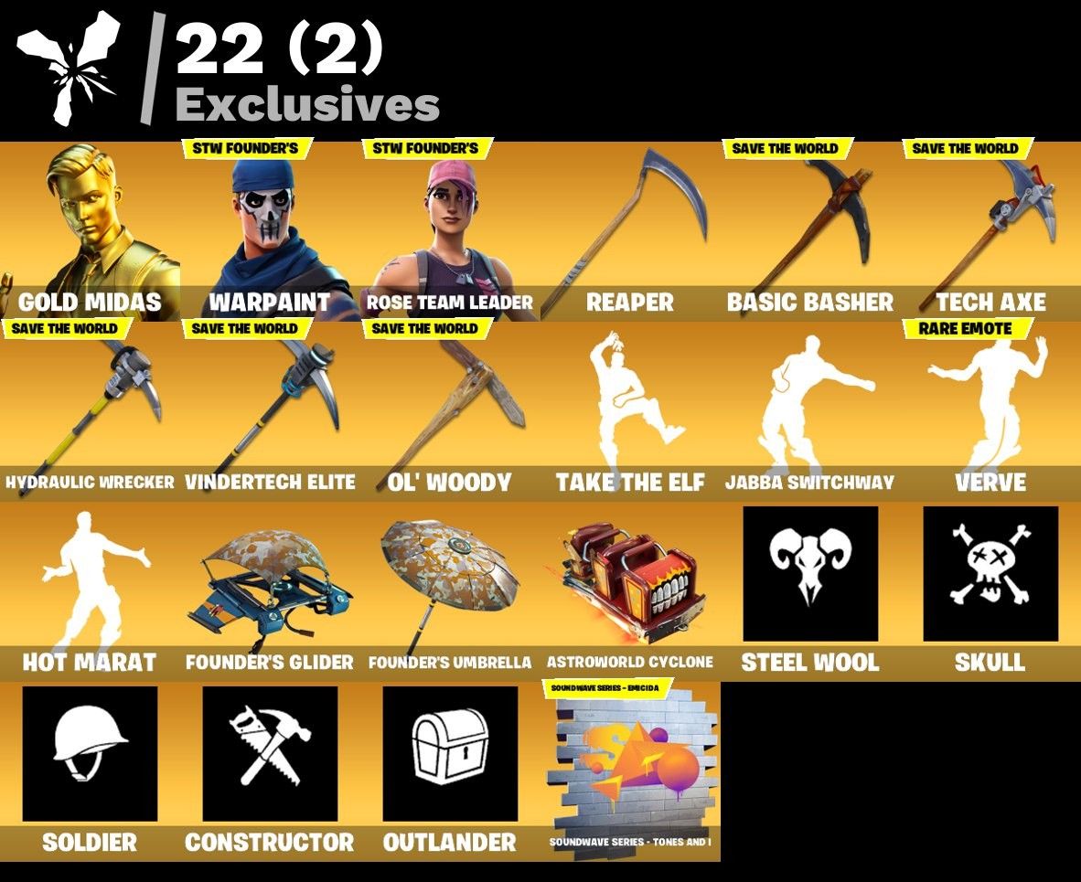 CONTA FORTNITE RARA +100 SKINS