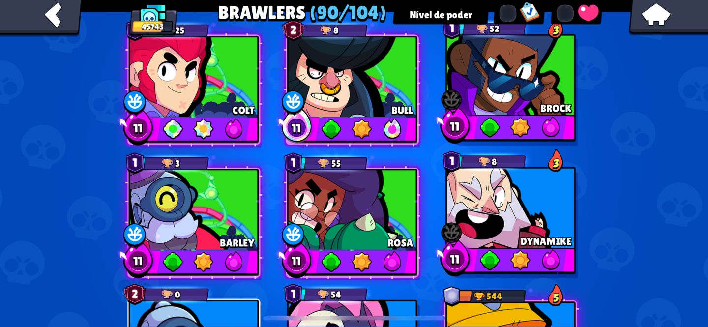 Conta de brawl stars, inumeras skins uma conta super completa.