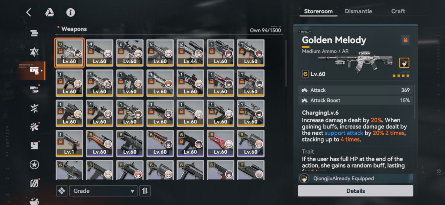 Conta de veterano GFL2, Servidor Darkwinter, Lvl 60, Várias elite units e SGs.