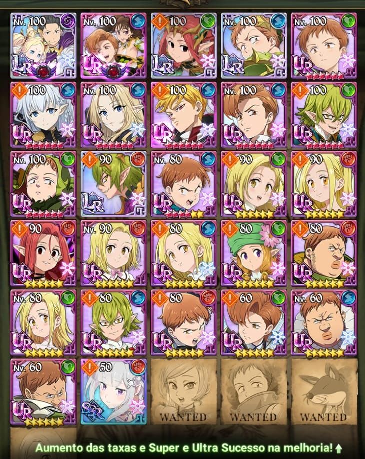 CONTA THE SEVEN DEADLY SINS: GRAND CROSS, 13M CC BOX + e DIVERSAS COLLABS!