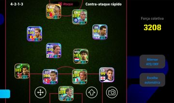 CONTA EFOOTB 3209 - CR7 107, NEY 105, MODRIC 105, MALDINI 109, MOURINHO