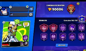 Conta brawl stars 90k com todos os brawlers