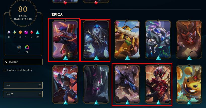 CONTAS MONOCHAMPIONS/ 1 MILHAO DE MAESTRIA+ COM BASTANTE OU POUCA SKINS