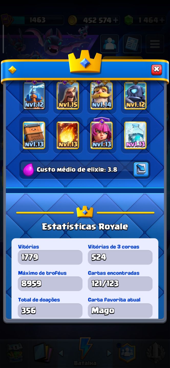 CONTA CLASH ROYALE À VENDA | 9K+ TROFÉUS | 12 EVOLUÇÕES | FULL CARTAS!