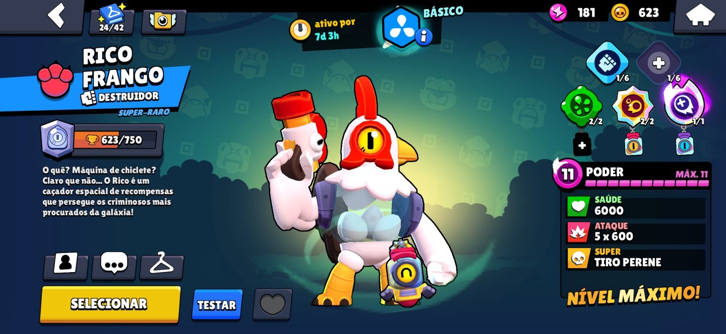 CONTA BRAWL STARS 24k troféus, várias skins ( lendárias, evento, miticas)
