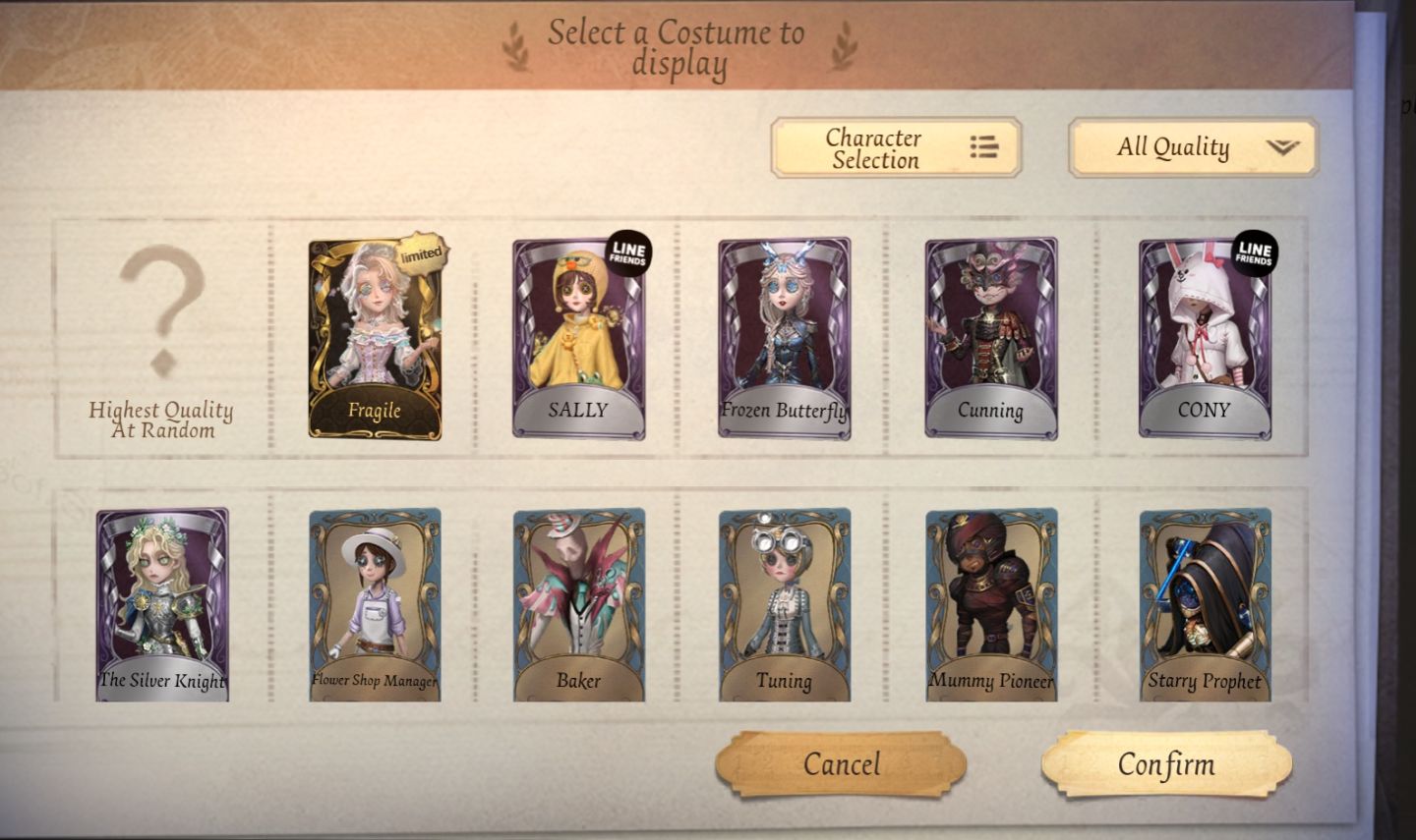 CONTA IDENTITY V FRAGILE