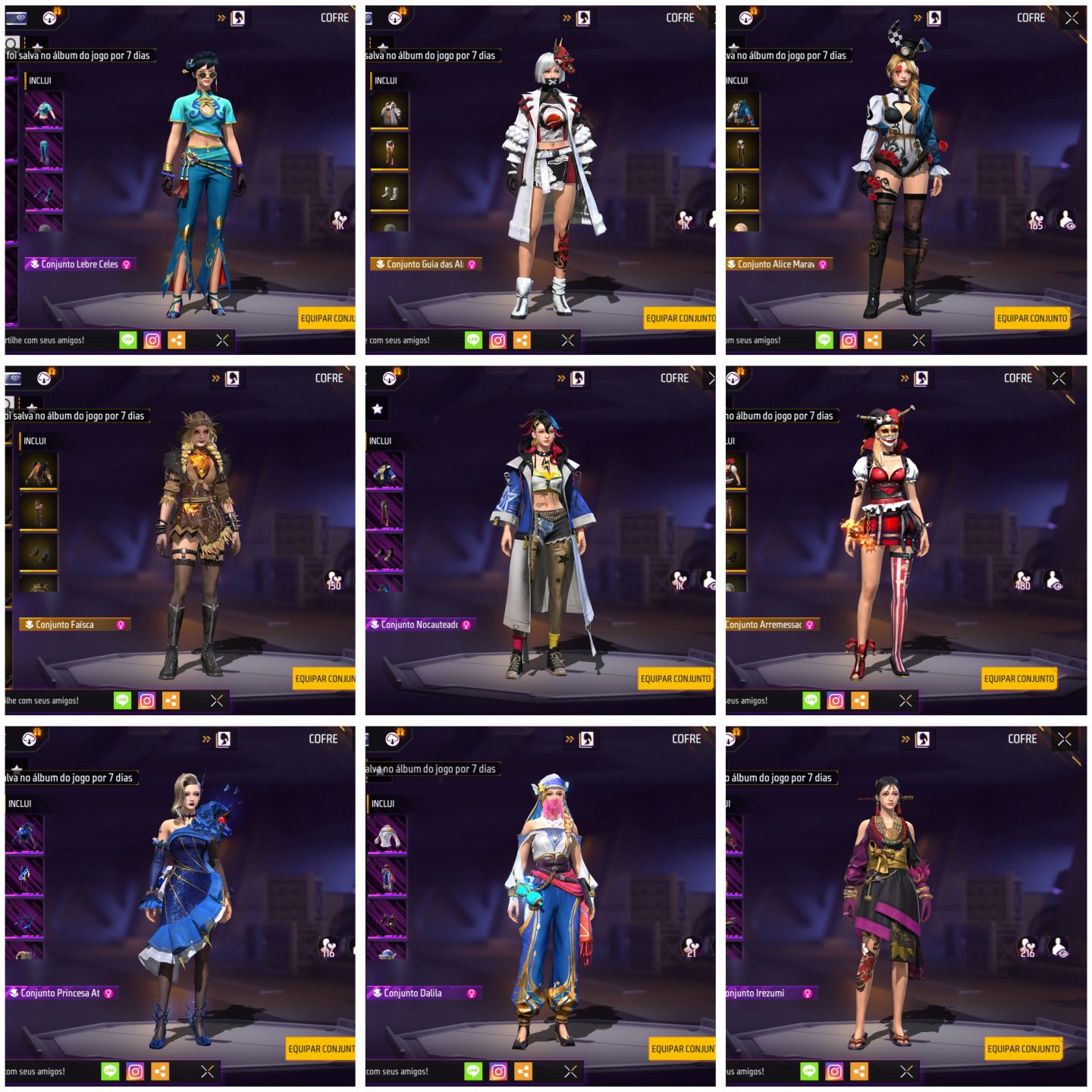 CONTA DE FREE FIRE GEMADA VETERANA QUASE 600 PEITAS UNISSEX RARA FULL ACESSO