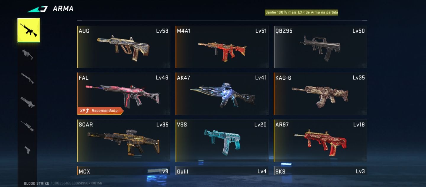 Conta de blood strike pra quem quer começar Tam skins de faca etc nível 44