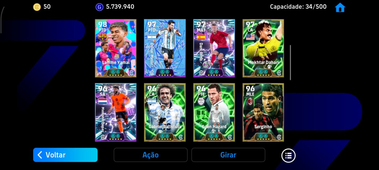 CONTA EFOOTBALL MOBILE TOP