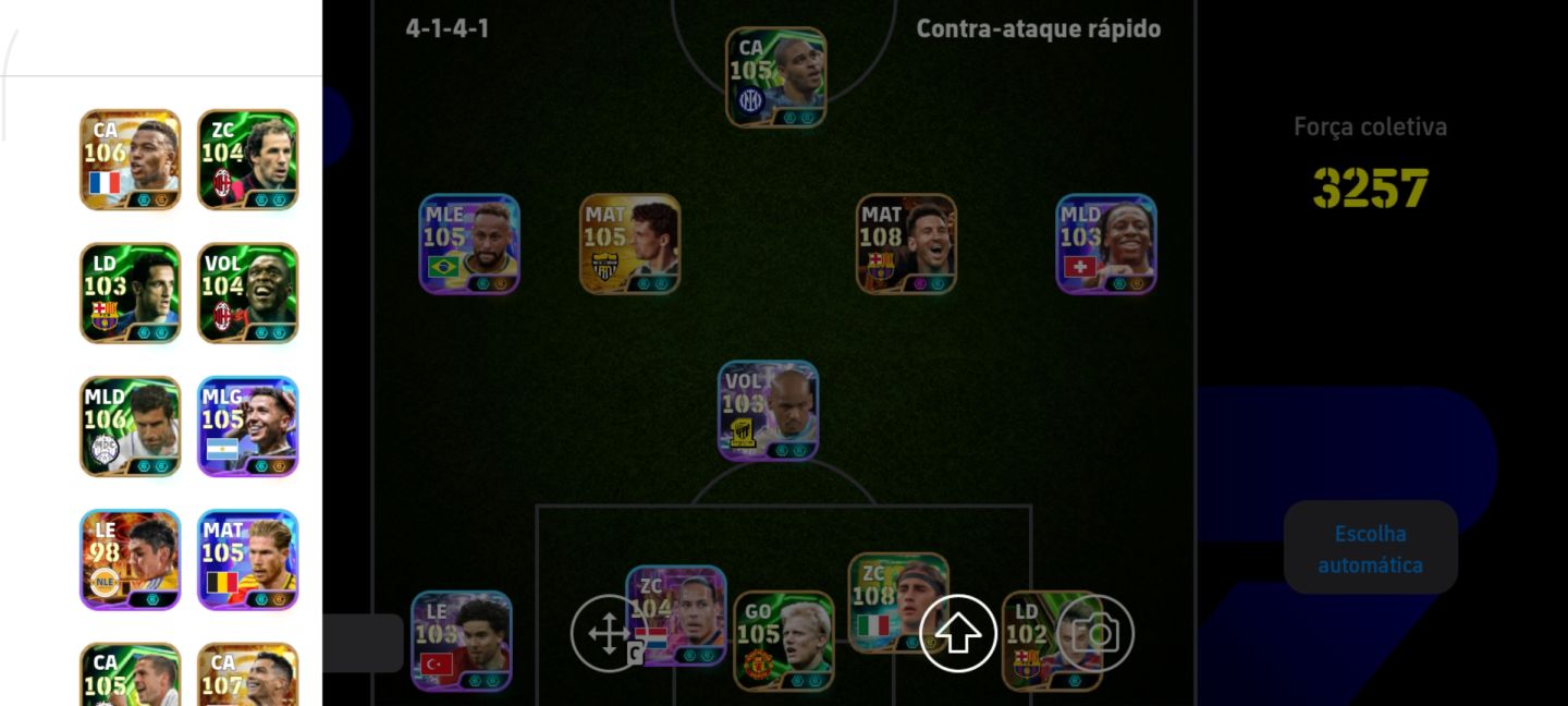 Conta braba de efootball com CR7 e mbappe big time
