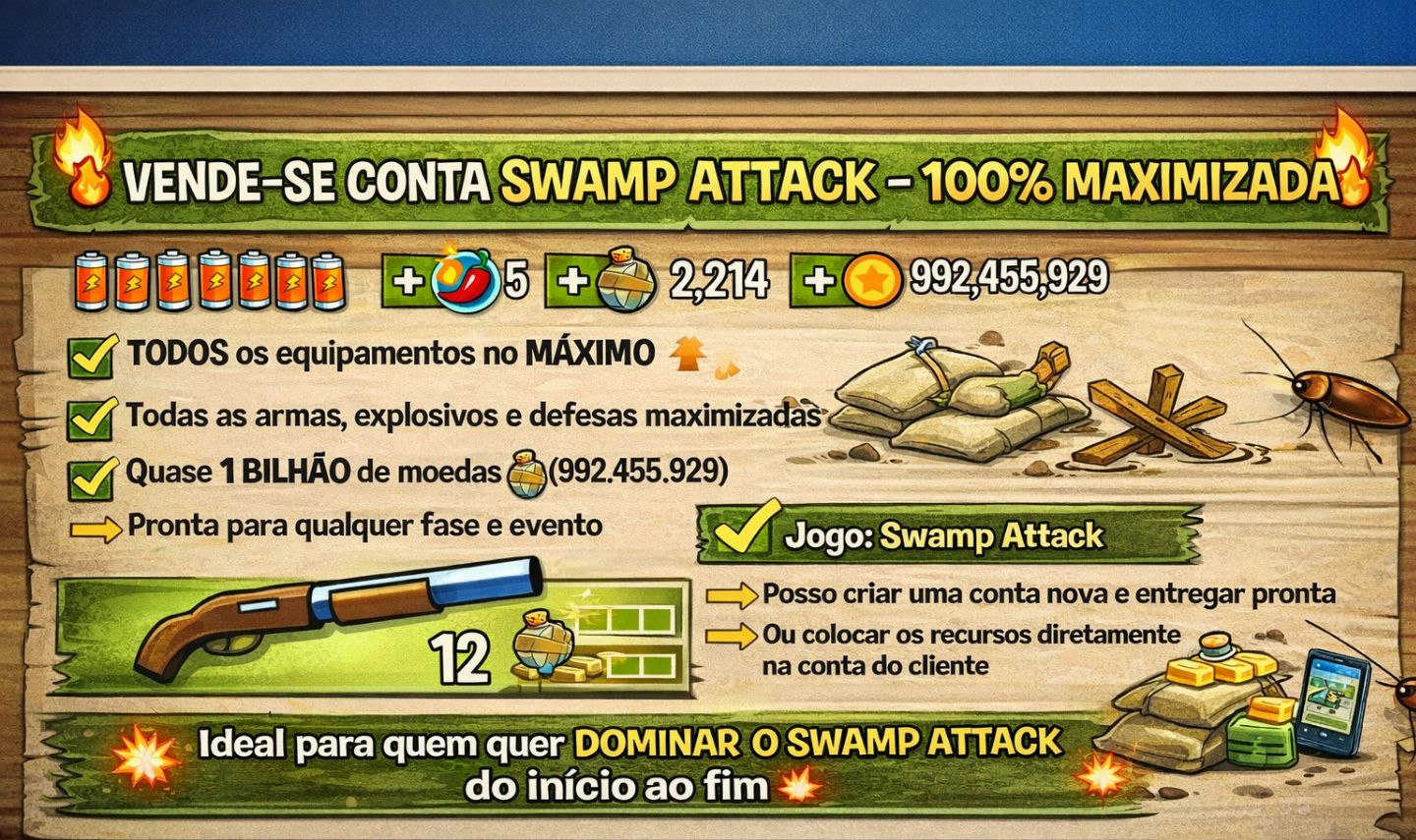 Conta Swamp Attack Maximizada (Pode ser em sua conta)