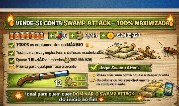 Conta Swamp Attack Maximizada (Pode ser em sua conta)