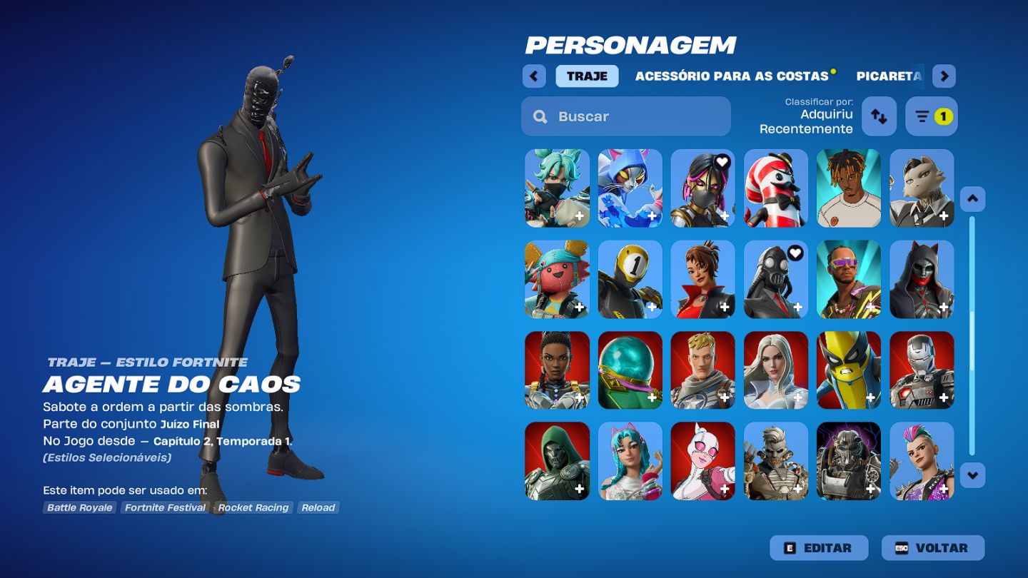 CONTA FORTNITE+RED DEAD NA EPIC E ETC