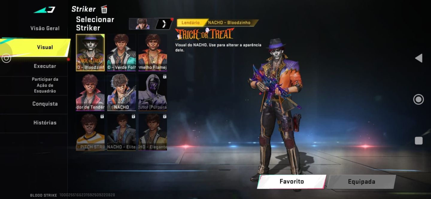 Conta blood strike muitas skins de armas e personagens,LVL 50
