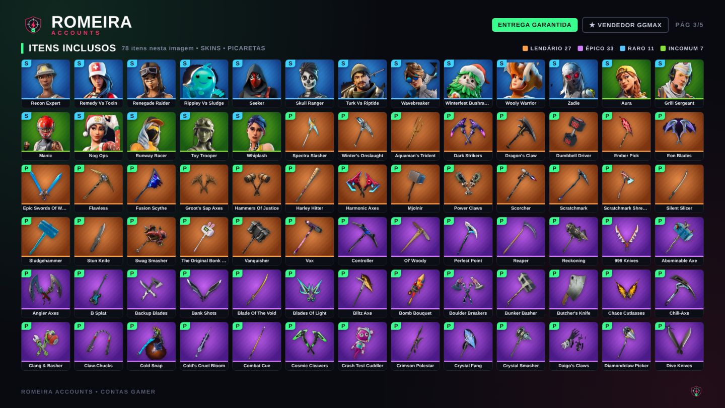 Conta Fortnite 174 Skins Full Acesso