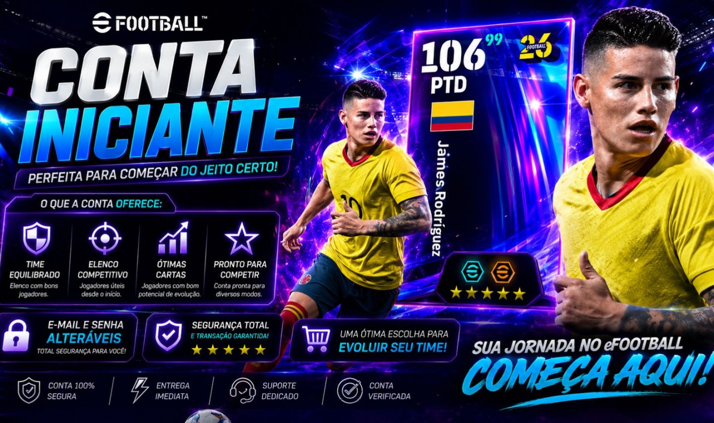 CONTA INICIANTE eFOOTBALL MOBILE | JAMES RODRÍGUEZ |