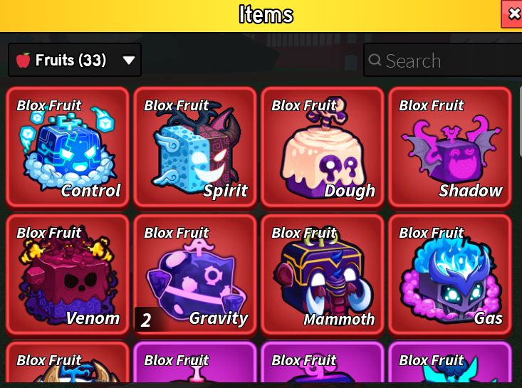 Conta de Blox Fruits completa com Dark blade, Storage e muitas frutas no inv