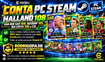 Conta PC Steam Halland 108, Van Der Sar 108, Seedorf 105, Rui Costa 106 e CIA
