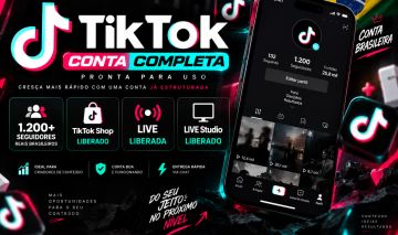 CONTA TIKTOK BR | 1.2K SEGUIDORES BR | SHOP + LIVE + LIVE STUDIO