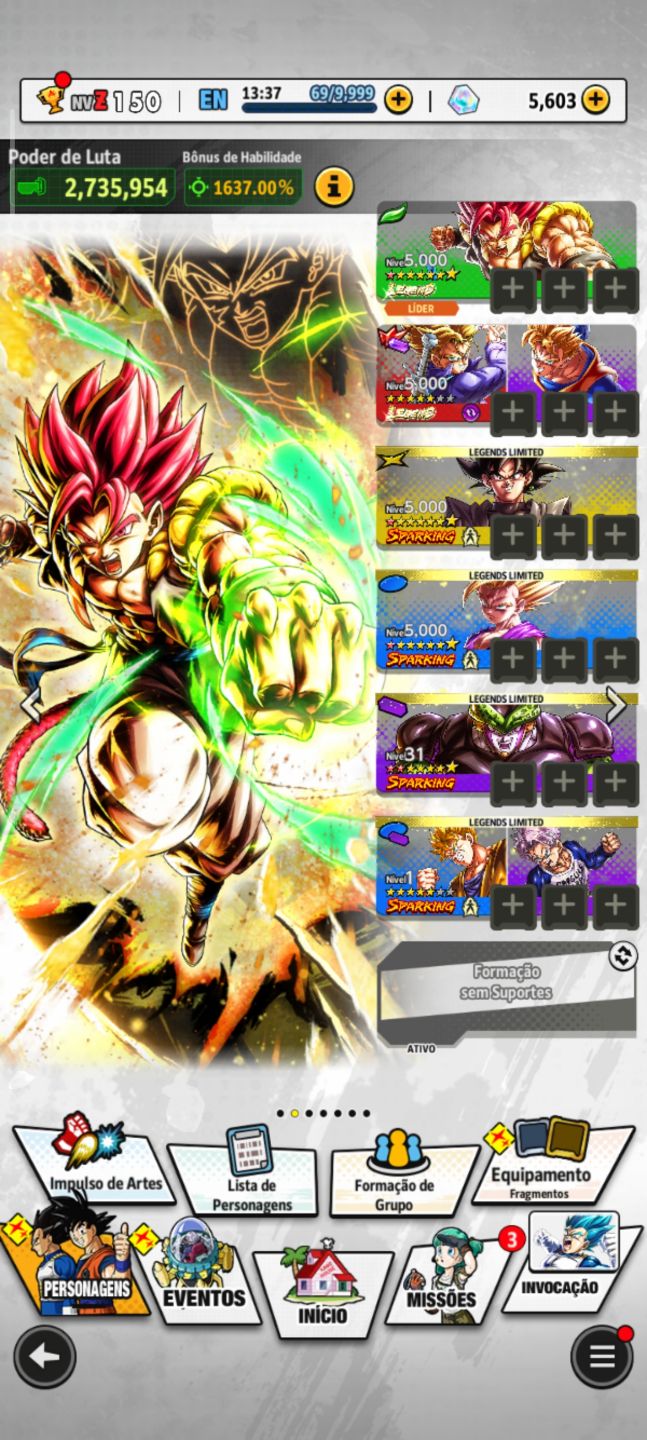 DBL | Shallet 1+ | Gohan 1+| Goku Black 1+ | Mirai Boys LR 5 | 5k CC