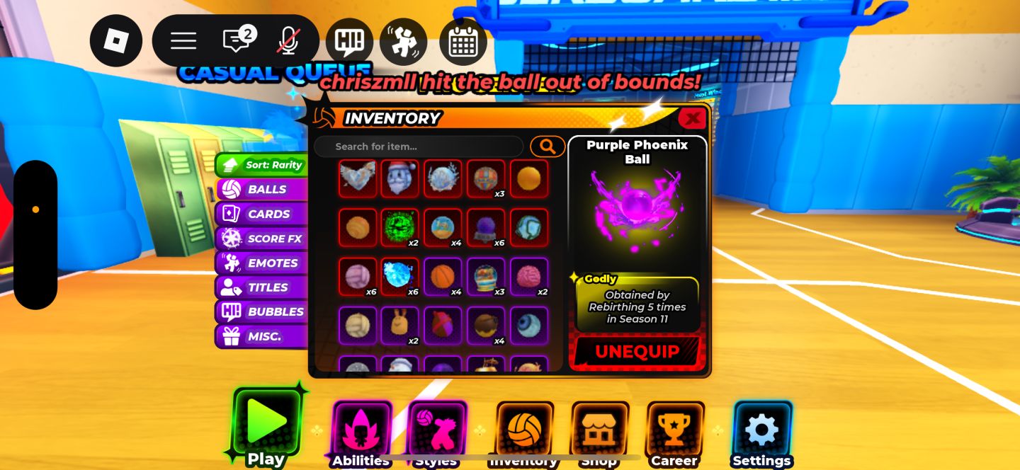 CONTA VOLLEYBALL 4.0 / VOLLEYBALL UNBOUND NIVEL 402 + LEGEND + ITENS GODLY