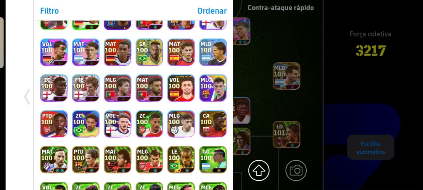 Conta com griezmann e messi big time