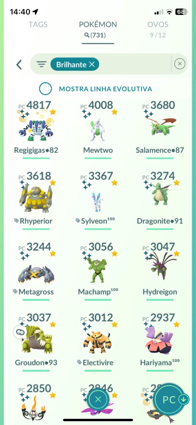 Pokémon GO LVL 70, Conta Rara de 2016 , +700 Shinies e muito mais