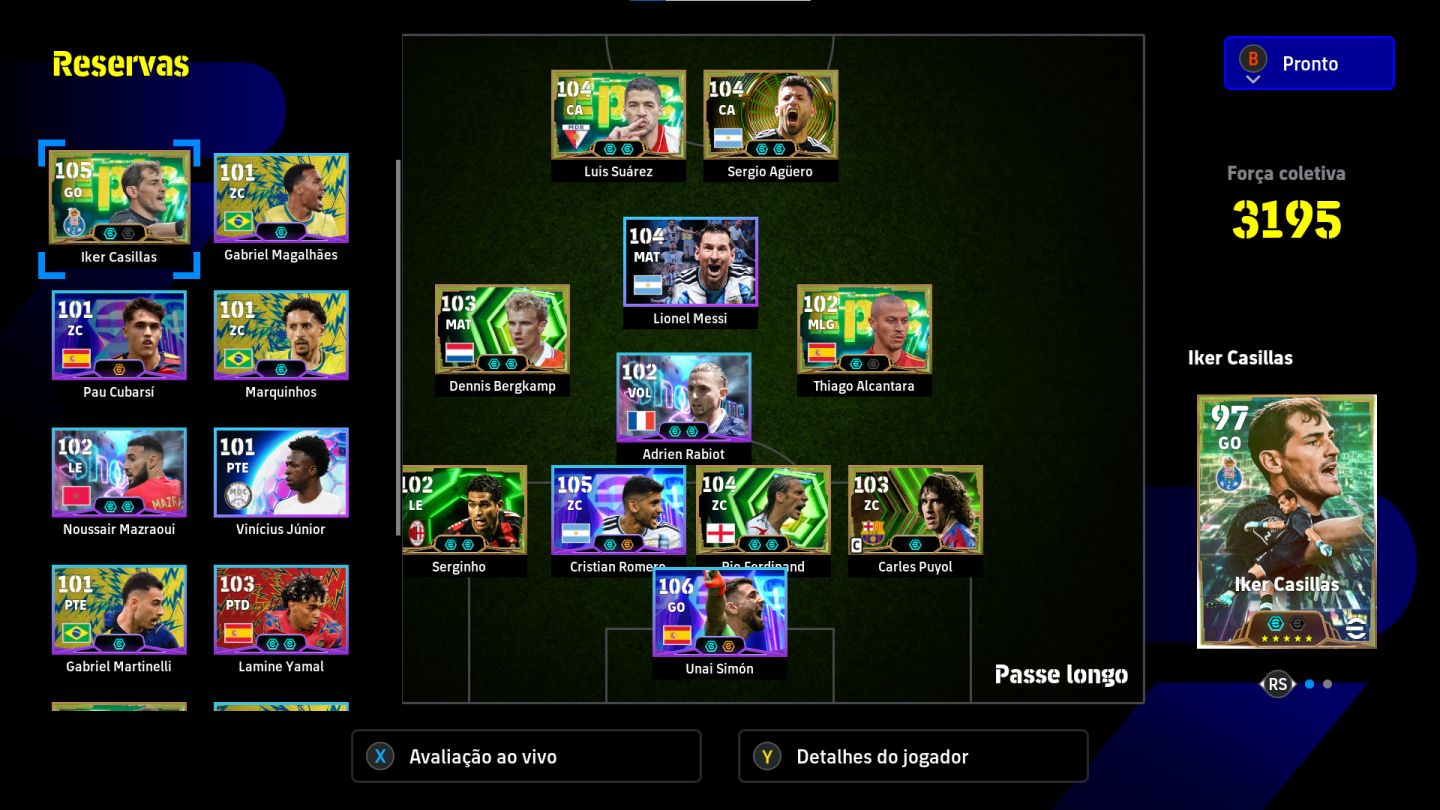 Conta efootball(steam) com zaga e gol fechada e com suares