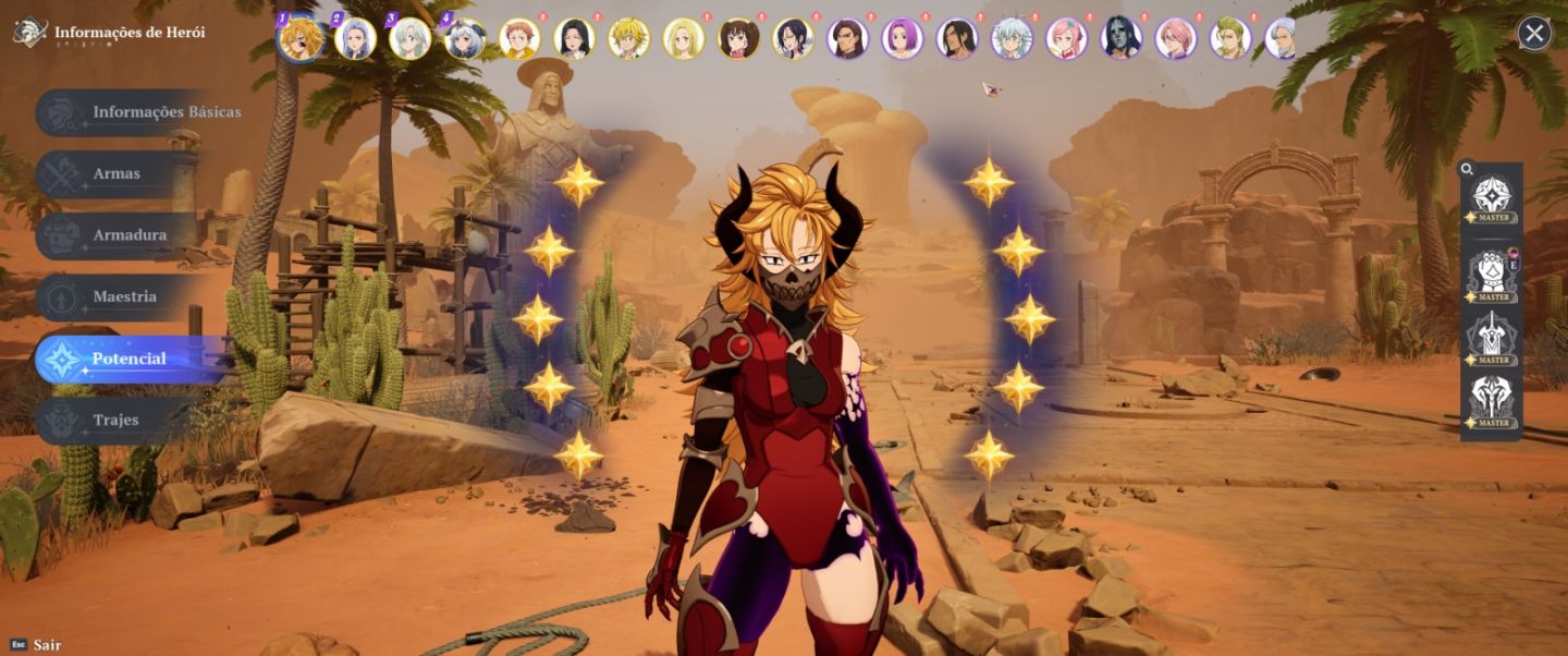 CONTA TOP ENDGAME DERIERI P10 +150K DE CRISTAL - 7DS - THE SEVEN DEADLY SINS