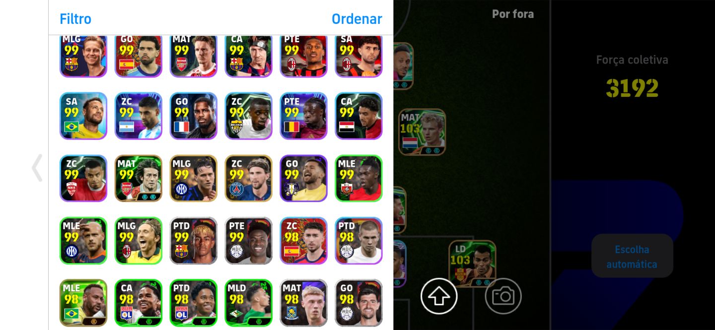 Conta efootebal mobile iPhone