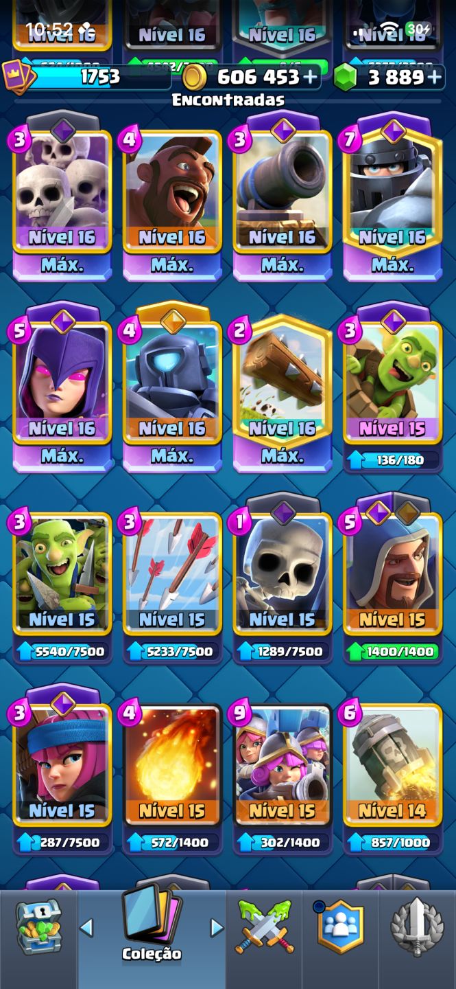 CONTA CLASH ROYALE + CLASH OF CLANS GEMADA