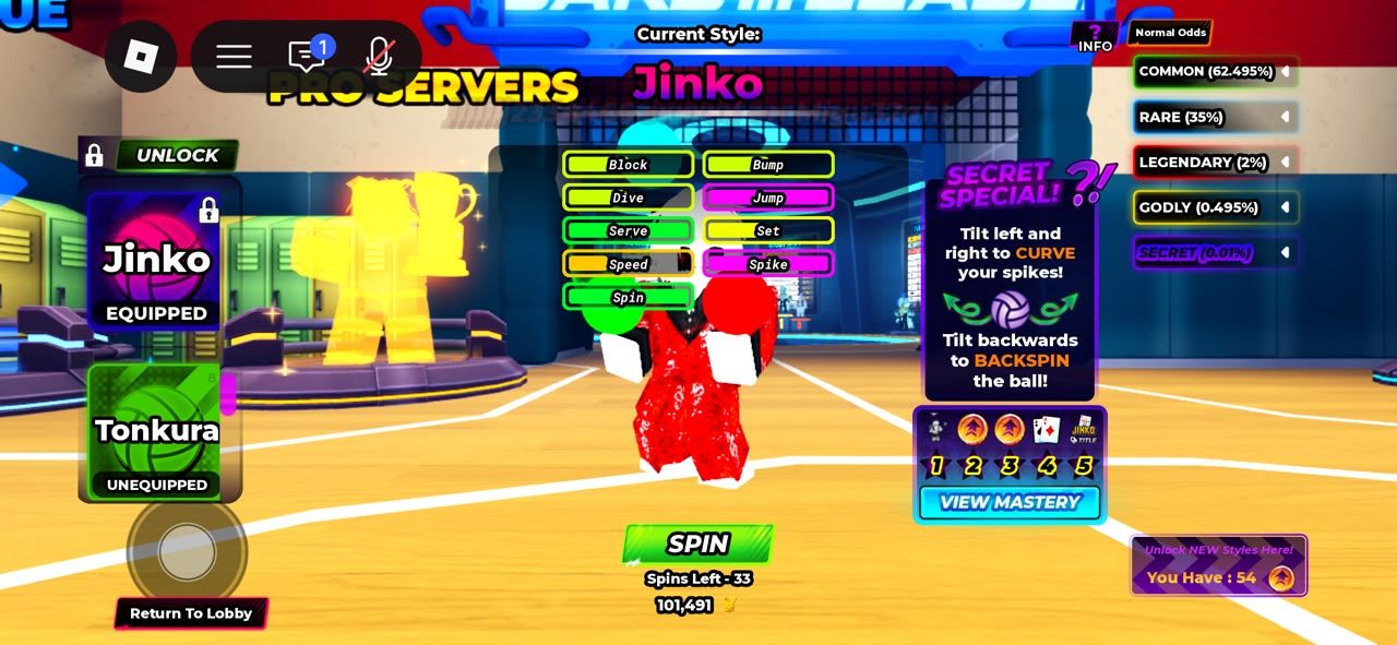 Conta super rara volleyball legends com 3 bundles