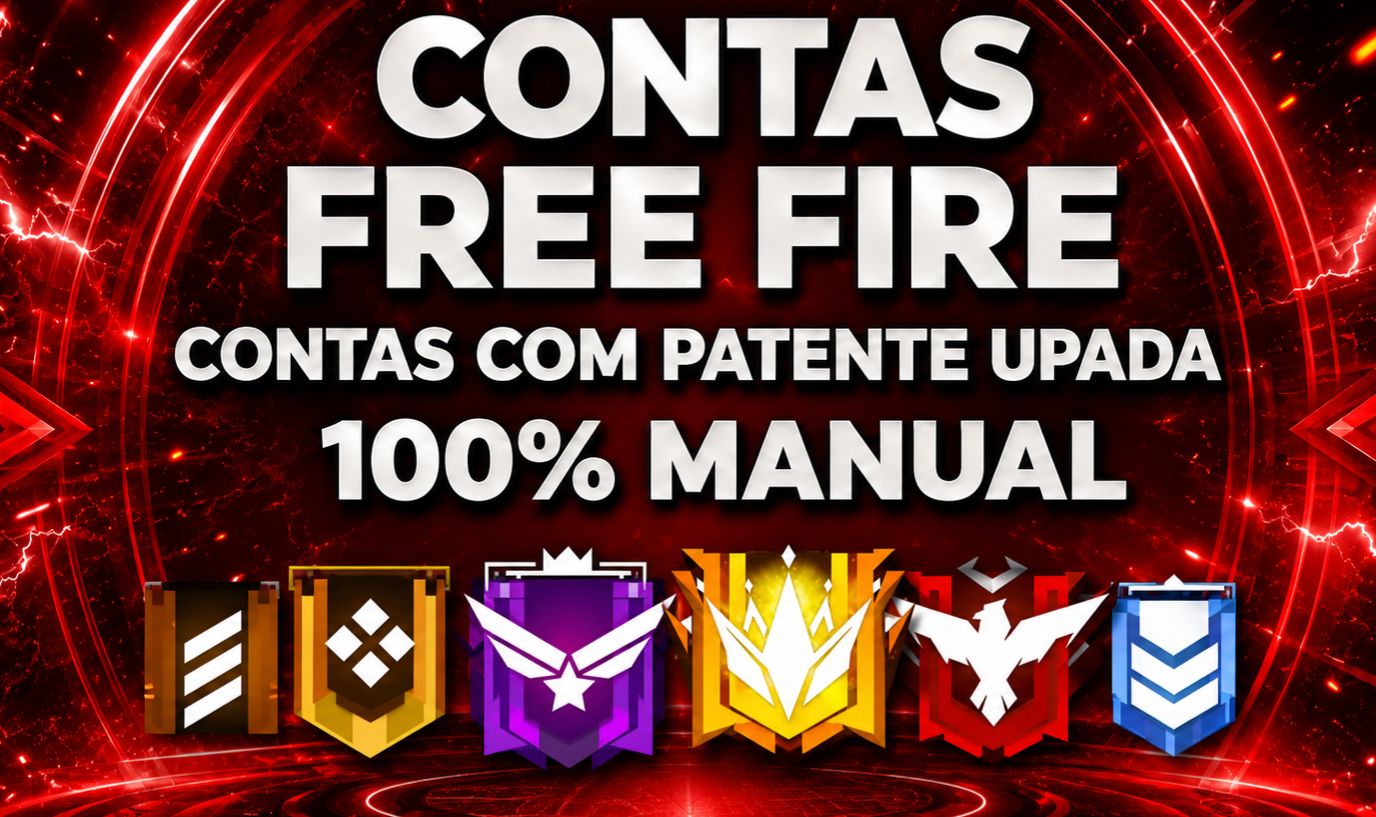 CONTAS COM PATENTE UPADA CS E BR RANK FREE FIRE 100% NO SEU GMAIL