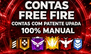 CONTAS COM PATENTE UPADA CS E BR RANK FREE FIRE 100% {NO SEU GMAIL}