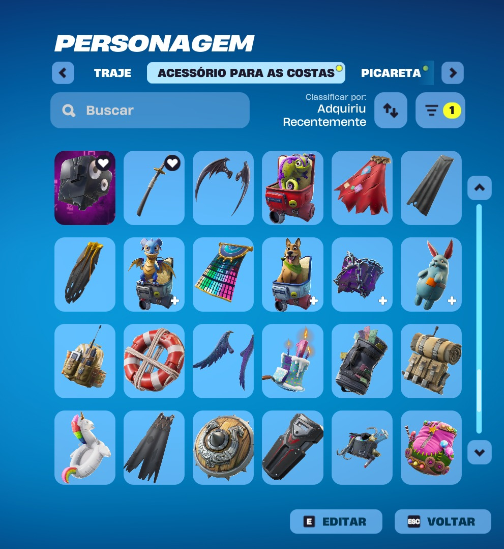 CONTA ANTIGA 175 SKINS ARIANA GRANDE, THE WEEKND, O CEIFADOR, 120 PICARETAS