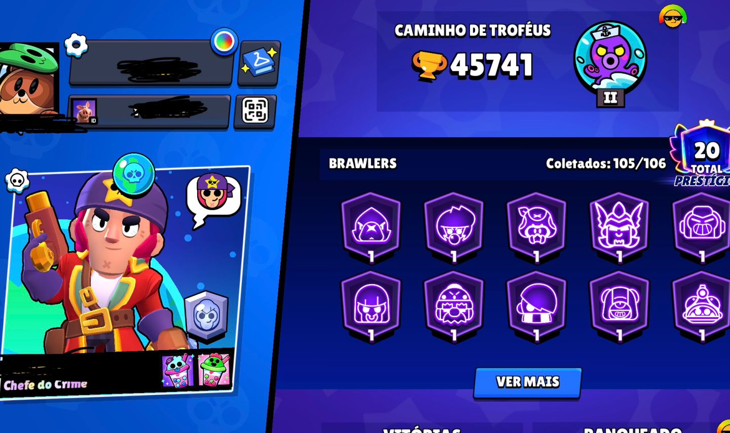 CONTA BRAWL STARS BARATA 47K DE TROFÉUS 105/106