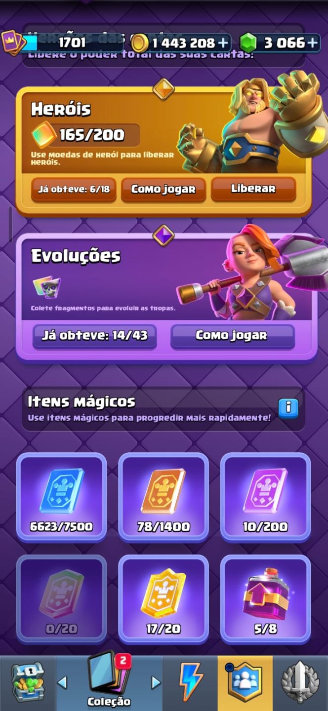 Conta de Clash royale