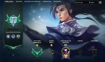 MASTER YI ESPADA ETERNA ( ESMERALDA COM MMR ALTÍSSIMO ) TROCA NICK DISPONÍVEL