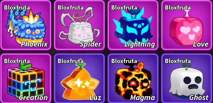 FRUTAS BLOX FRUIT (VALOR NEGOCIAVEL NAS MITICAS)