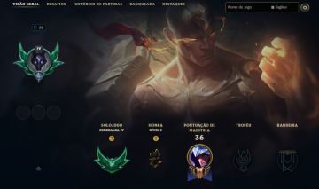 CONTA ESMERALDA 4 / +30 PDL - 10 / 7 SKINS + ESPÓLIO / LEE SIN PUNHOS DIVINOS
