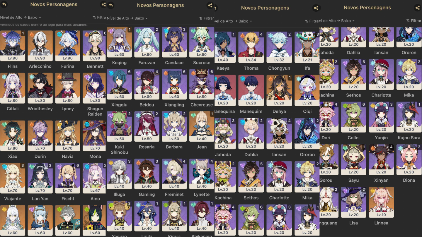 CONTA GENSHIN END GAME + CONTA HONKAI STAR RAIL