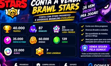 Vende-se conta de Brawl stars, 40k troféus