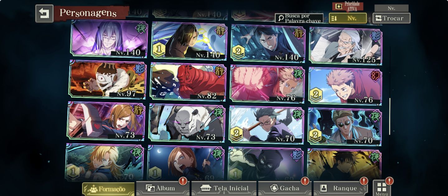 Conta JJK Parede 12 Limitados 24K Cubos End game MUITO BEM UPADA